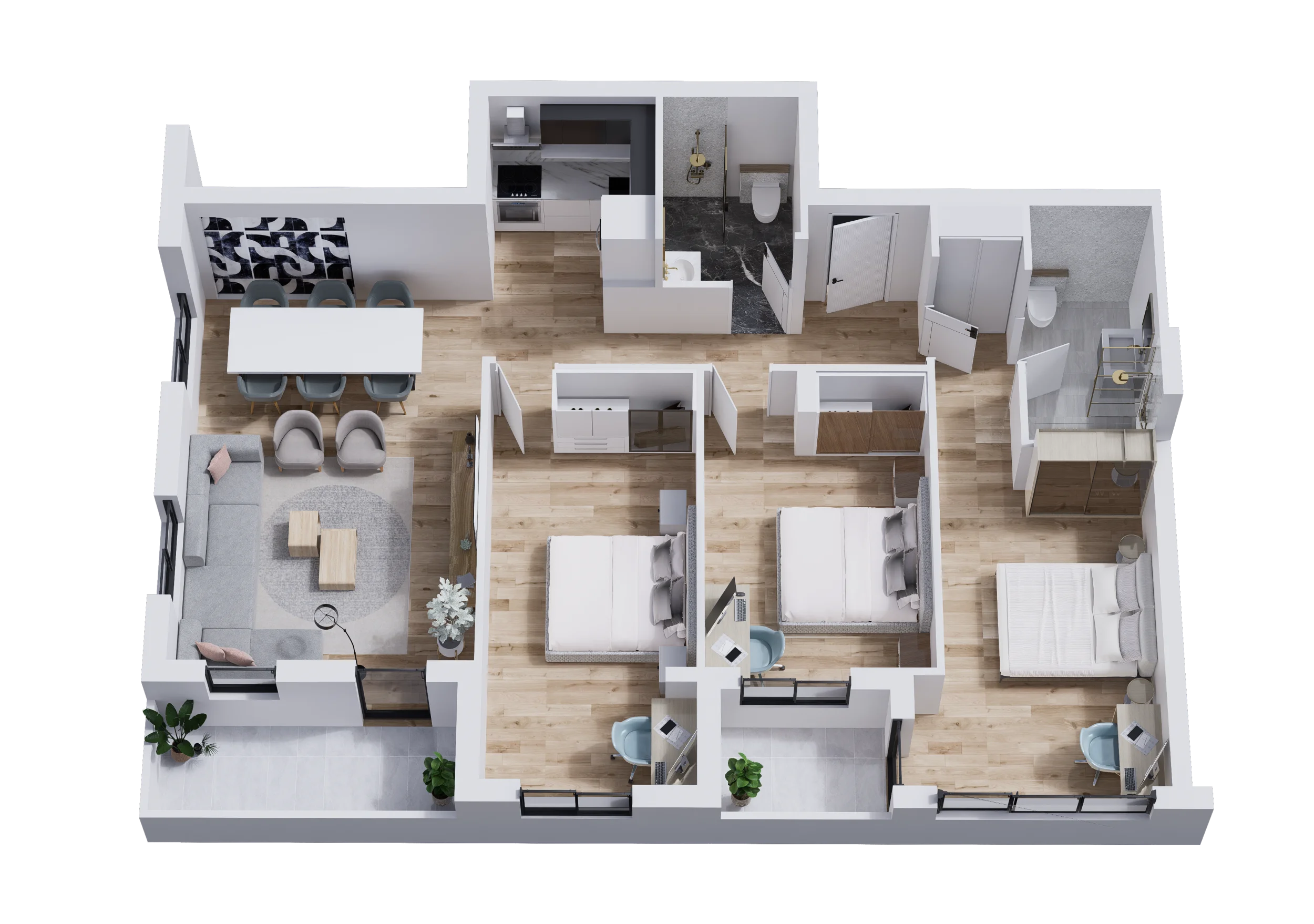 3D Apartment Plans